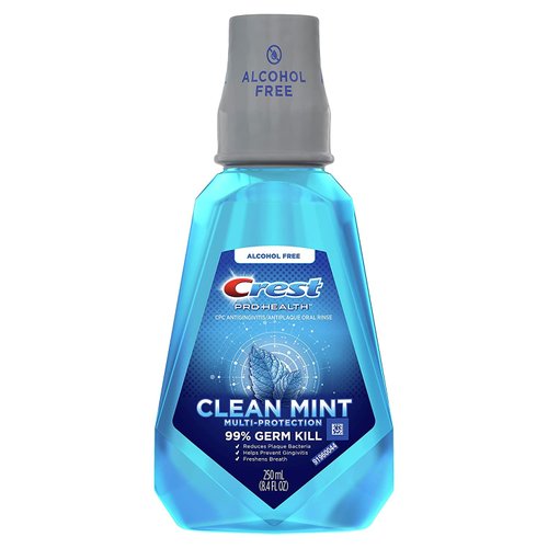 Crest Pro-Health Mouthwash Oral Rinse, Refreshing Clean Mint, 250 Milliliter (Pack of 3)