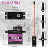 Miuzei MG90S 9G Micro Servo Motor Metal Geared Motor Kit for RC Car Robot Helicopter, Mini Servos for Arduino Project (10)