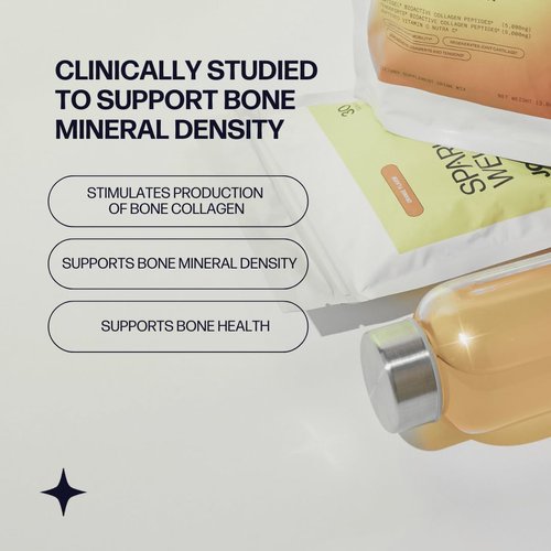 Sparkle Wellness Osteo Boost (No Flavor) [30 Serves] | Collagen Powder Supplement | FORTIBONE Bioactive Collagen Peptides and Buffered Vitamin C Nutra C | Bone Supplements