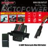 MOTOPOWER MP0609A 3.1Amp Motorcycle USB Port Kit SAE to USB Adapter On Motorcycle