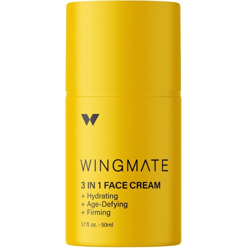 3-in-1 Men's Daily Longevity Face Cream with Sequoia Extract: Hydrating, Wrinkle-Reducing, Firming - Fragrance-Free, 1.7 Fl oz