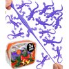 UpBrands 24 Pack PURPLE Super Stretchy Lizard Toys - Versatile Birthday Party Favors, Rubber Lizards for Kids, Reptile & Newt Toy, Stress-Relief Sticky & Purple Celebrations