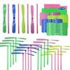 estardaa 200 Pcs Hand Helicopter Set, 100 Propeller+ 100 Rod Bamboo Dragonfly Helicopter Toy, Aero Props Hand Spinner Flying disc Launcher Outdoor Toys Flying Party Gift Favors for Kids 8-12,4-6