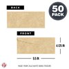 Elegant Aged Parchment #10 Business Envelopes – Great for Invitations, Greetings, Holiday, Office, Invoices, Letters, Mailings | 4 1/8 x 9 1/2 Inches | 50 Per Pack