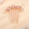 Jumwrit Wedding Crystal Hair Comb Long Rhinestone Butterfly Hair Side Comb Vintage Bride Bridesmaid Headpiece Bridal Hair Clip Comb Jewelry for Women Girls(Rose Gold)