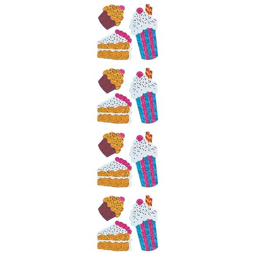 Jillson Roberts Prismatic Stickers, Ice Cream Soda and Cake, 12-Sheet Count (S7119)