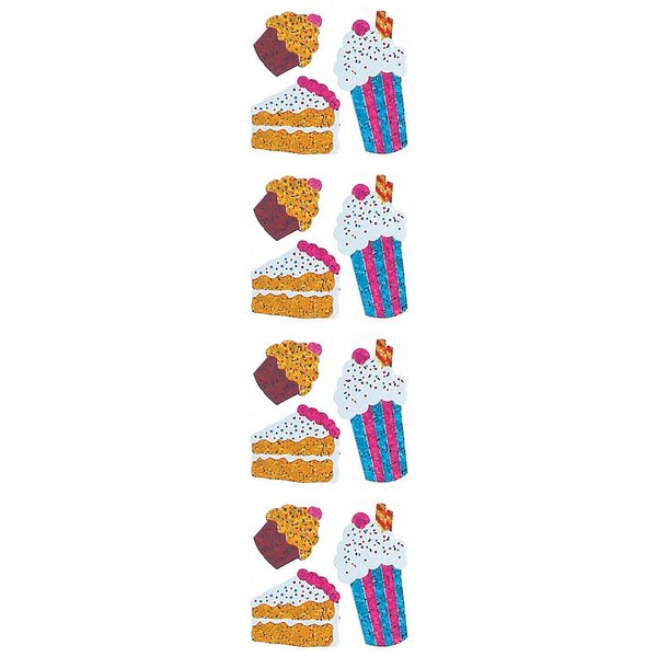 Jillson Roberts Prismatic Stickers, Ice Cream Soda and Cake, 12-Sheet Count (S7119)