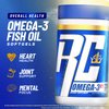 Ronnie Coleman Signature Series Fish Oil Supplement, Supplements, with EPA DHA & Omega-3, Joint, Focus, Heart Health and Brain Support, Omega 3 Fatty Acid Gel Capsules, 120 Softgels