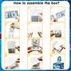 Misaidou Blue Video Game Birthday Money Gift Box with DIY Stickers for Any Age, Surprise Money Boxes for Cash Gift with Pull Out Happy Birthday Day Card and 100Pcs Transparent Bags for Boys Girls
