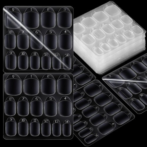 Teenitor 600pcs Press on Nail Adhesive Tabs, 15 Sizes of Nail Stickers for Press on, Press on Nails Glue Stickers Press on Nail Sticky Tabs, 40 Sheets