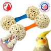 Bonka Bird Toys 2965 Pk2 Sola Dumbell Parrot Foot Talon Cage Toy, Conure, Quaker, Caique, and Similar Breeds