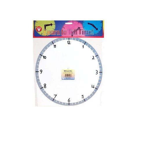 Hygloss Products Learn-to-Tell-Time Paper Clock Kit