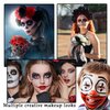 Black White Red Face Body Paint,Oil Based Blendable Waterproof Halloween Cream Clown Face Body Paint Makeup Kit for Joker Zombie Vampire Skeleton Costume Cosplay