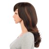 Onedor Full Head Beautiful Long Curly Wave Stunning Wig Charming Curly Costume Wigs with Fringe (Brown Highlights-8HT1439)