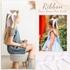 2Pcs Long Ribbon Hair Bows for Girls Hair Clip Silk Hair Bow Ribbon Hair Accessories for Baby Toddlers Infant Teens Kids (White)