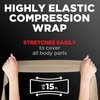 Premium Elastic Bandage Wrap – 4pk (2x3", 2x4") + 12 Extra Clips – Strong Compression Bandage Wrap - Wrist, Ankle, Foot, Knee Wrap