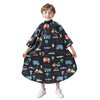 PERFEHAIR Kids Haircut Cape with Sleeves - Cute Cars Printing, Adjustable Neck Collar, Comfortable Barber Cape for Boys & Girls, Ideal for Home or Salon Use, Professional Hair Cutting Apron