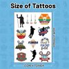 Lacrosse Themed Birthday Party Favors 192 PCS Lacrosse Temporary Tattoos Decorations Supplies for Kids Gifts Classroom School Prizes