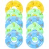 Toyvian 10pcs Mini Swim Rings Doll Lifebuoy Inflatable Doll Inflatable Toy Mini Swim Tube Pool Toys Doll Girl Supplies Aid Float Rings Swimming Toy Dollhouse Accessories - Random Pattern