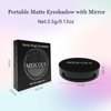 MEICOLY White Single Eyeshadow with Mirror,Matte Eye Shadow,Pressed Powder Eyeshadow Makeup,Matte Shade Eyelid Color Eye Makeup for Women,High Pigment,Long Wear,Waterproof,Natural,Intense Color