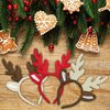 SHEHARUHI 3 Pieces Antlers Headband Christmas Reindeer Hairband Deer Headwear for Girls Boys Women Men Christmas Party Favors