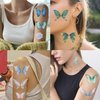 Y 10 Sheet Butterfly Temporary Tattoo Stickers Women Girls Makeup Festival Carnival Birthday Party Fake Body Tattoos for Butterflies Wings Flowers Theme Face Tattoos Body Tattoos