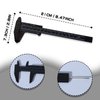 6 Inch/ 150 mm Eyebrow Measuring Ruler, Brow Mapping Ruler Tool, Mini Vernier Caliper Double Scale Plastic Ruler for Eyebrow Tattoo Brow Artists Makeup 5PCS(Black)