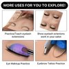 Pretty memory 2 Layer Lash Mannequin Head, with 2 Pairs Removable Lash Practice Eyelids, Realistic Eyelash Mannequin Head, Makeup Soft-Touch Rubber Lash Tech Supplies for Practice Training