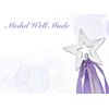 Lovelyshop Lavender Crystal Metal Star Fairy Wand with Ribbon for Girls Halloween Decorations