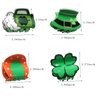 4PK Hair Claw Clips for St. Patrick's Day Hair Accessories for Girls Women Green Claw Clips Irish Day Kids Cute Hair Clips (Color D)
