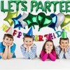 46 Pieces Let's Partee Golf Party Decorations Boys Men Party Balloons Decoration Let's Par-tee Golf Balloons Sport Themed Party Supplies Blue Green Balloons for Birthday Baby Shower Retirement Party