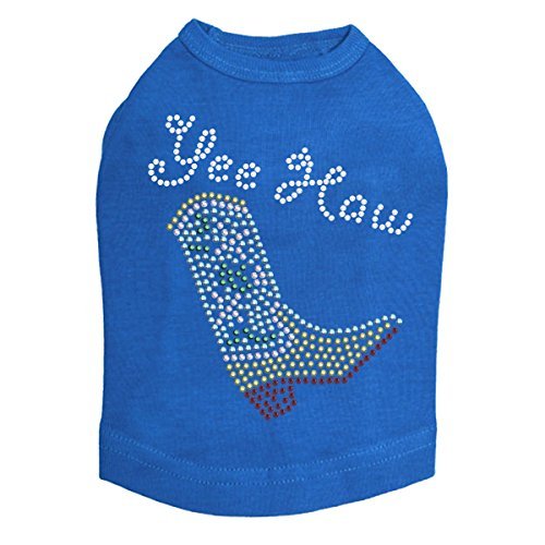 Boot (Green & Turquoise) w/Yee Haw Dog Shirt M Royal Blue