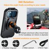 Kewig Bike Phone Mount Waterproof, Motorcycle Phone Mount with Aluminum Alloy Handlebar Mount Base & Touch-Screen, 360 Rotation Bike Phone Holder Suitable for 5.5'' - 7.0'' Cellphones