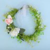 Wiwpar Boho Flower Wreath Headpiece for Maternity Birthday Bridal Green Leaf Bohemian Headpiece Halo Wreath Fairy Flower Christmas Headband for Women Girls (Style4)