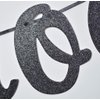 Born to Rock Glitter Banner for Rock Birthday Party Decorations (Black)