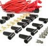 Universal Spark Plug Wire Set 8.5mm with Red Silicone Jacket and 90 Degree Boots Replaces Accel 4041