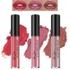 Mrettick 3 Colors Cream Texture Lipstick, Long-Lasting Moisturizing Velvet Lip Gloss, Non-Stick to Cup, Waterproof, Non-Fading, Hydrating Lip Tint Natural Jelly Lipstick (3pcs*6 ml)