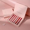 6Pcs Matte Liquid Stick Sets, Natural, Moisturizing, Plump Lip Gloss Set, Red Lip Gloss Women Long Lasting Waterproof Beauty Finishing(Set B)