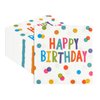 HFBOBP 50PCS Happy Birthday Paper Napkins 13 x 13 Inches Luncheon Napkins Cocktail Napkins Disposable Colourful Dots Theme Decorations Supplies for Kids Birthday, Baby Shower Party