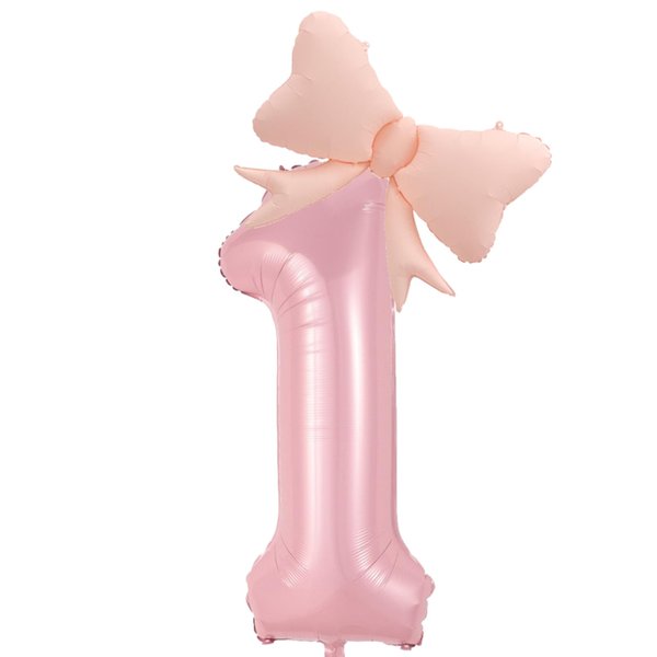 Happy birthday Big Number Balloons Foil Birthday Balloon Number Balloons Happy Birthday Party Decorations Kids and Wedding Party Supplies (Light pink 1)