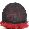 Kubiblue Pixie Cut Glueless Wigs Wear and Go Wig Burgundy Wine Red Short Pixie Cut Human Hair Wigs for Women None Lace Front Wig 99J Pixie Cut Wigs with Bangs for Daily Wear(99J)