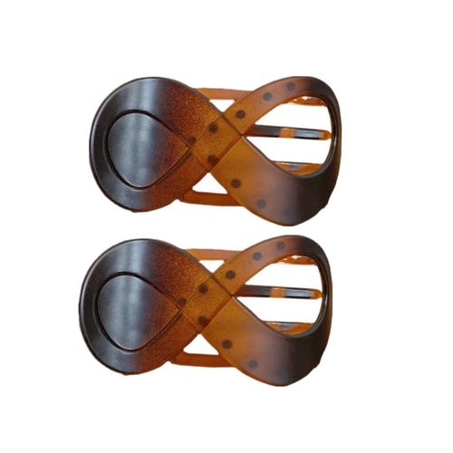 2 Pcs Acrylic French Concord Flat Hair Clips,Curved Hair Claw Clips， Volume Strong Hold Banana Barrettes Hair Clamps for Styling Hair Accessories for Women and Girls