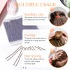 Hair Pins for Women, IKOCO 2.75 inch Hair Pins for Buns Brown U Shaped Hair Pins with Storage Box