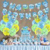 Blue Axolotl Birthday Party Supplies for Kids Boys, Cute Axolotl Theme Birthday Party Decorations with Axolotl Happy Birthday Banner, Cake Topper, Cupcake Toppers, Balloons