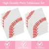 SNIMICS 40PCS Baseball Party Decorations,Baseball Plates,Baseball Napkins for Baseball Birthday Party Supplies Baseball Fans Boys Baby Shower(2-Baseball)