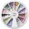Nail Art Rhinestones Fake Pearl Gems Jewelry Decorations Manicure Wheel (1 Wheel, Small Multi Color)