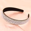 CURASA Rhinestone Headband Women Silver Headband for Women Non Slip Crystal Wide Headbands Pearl Head Band Glitter Diamond Headbands Fashion Hair Accessories for Women Girls