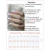 Semi Cured Gel Nail Strips | Classic French 20pcs Semi Cured Gel Nails Sticker | Gel Nail Wraps UV for Home Nails DIY (Nude Transparent)