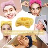 Ondder 8 Pack Spa Headbands Makeup Bow Face Wash Bowknot Headbands for Washing Face Solid Color Facial Headbands Fluffy Skincare Shower Spa Cosmetic Headband Bow Hair Band for Women Girls