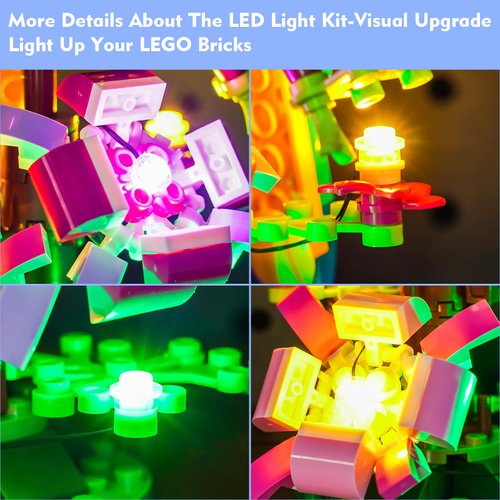 VONADO LED Light Kit for Lego 3 in 1 Exotic Parrot 31136 Animal Figures, Creative Lighting Set Accessories Compatible with Lego Light 31136 Building Set (Lights Only, No Models)